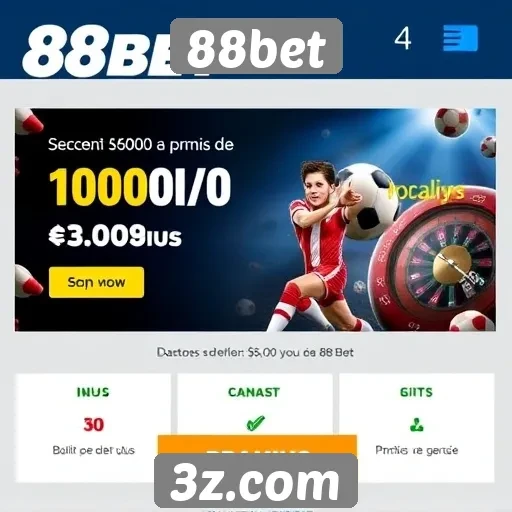 Oferta de bônus e promoções do site 88bet